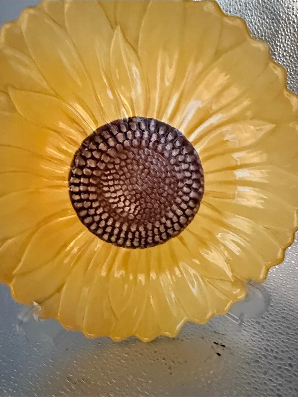 Vintage Pier 1 Sunflower Ceramic 3D Sunflower Plate